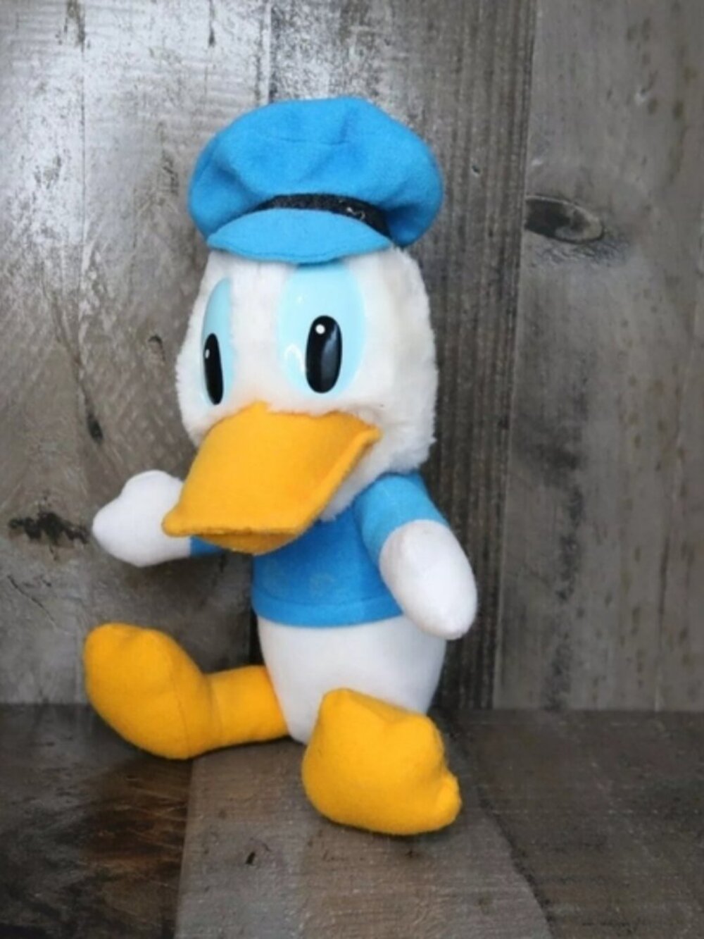Disney Donald Duck Vintage Small Plush Stuffed Toy Blue Hat